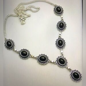 Black Onyx 925 Sterling Silver Necklace